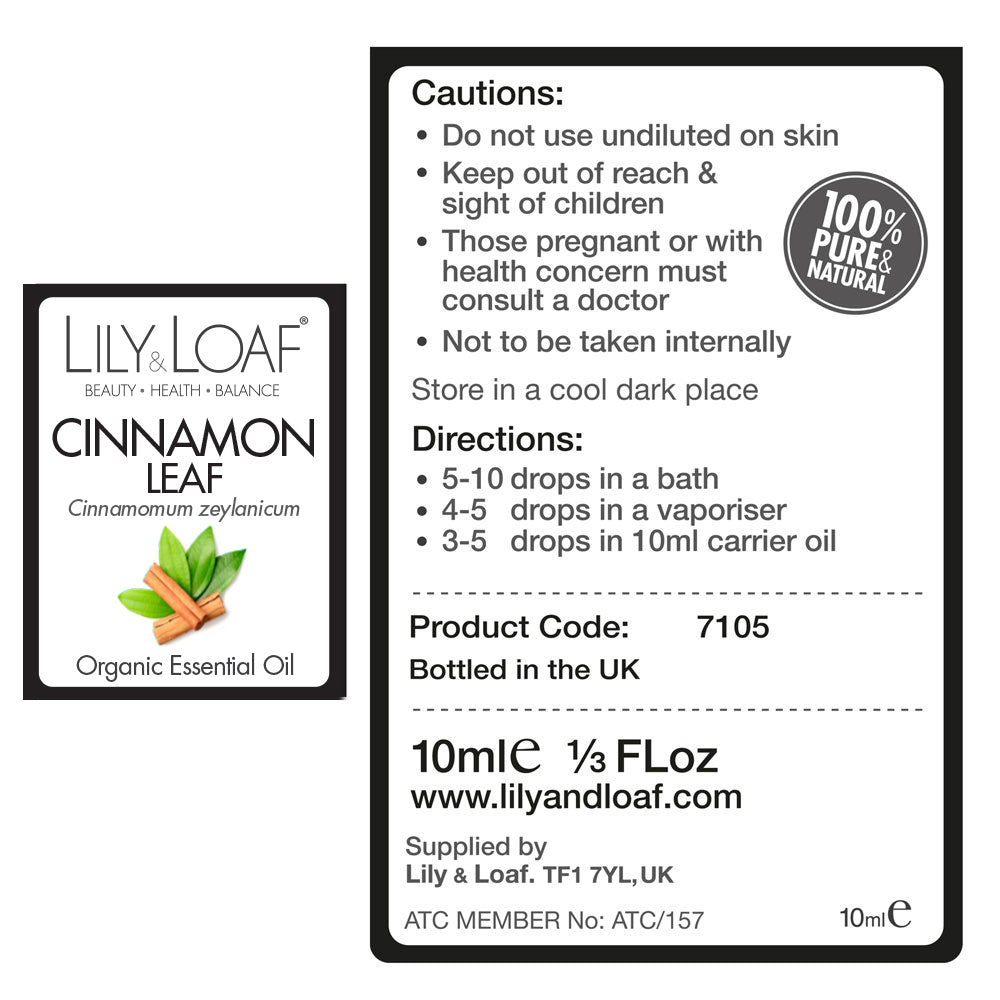 Cinnamon Leaf Organic Essential Oil