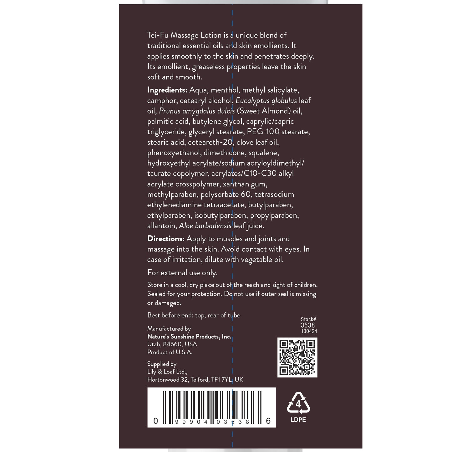 Tei Fu® Massage Lotion