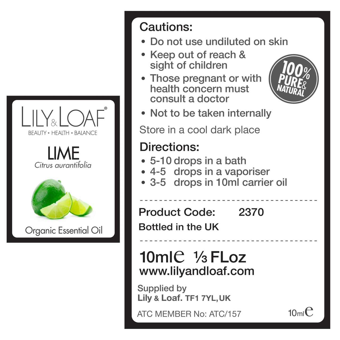 Lime Organic Essential Oil