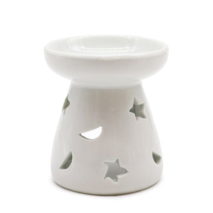 White Moon and Stars Burner