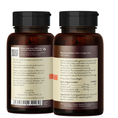 Evening Primrose Oil label information