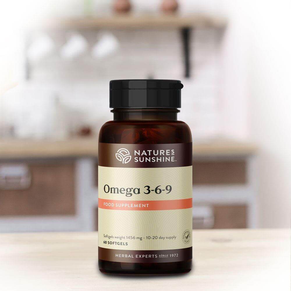 Omega 3-6-9 - on kitchen counter