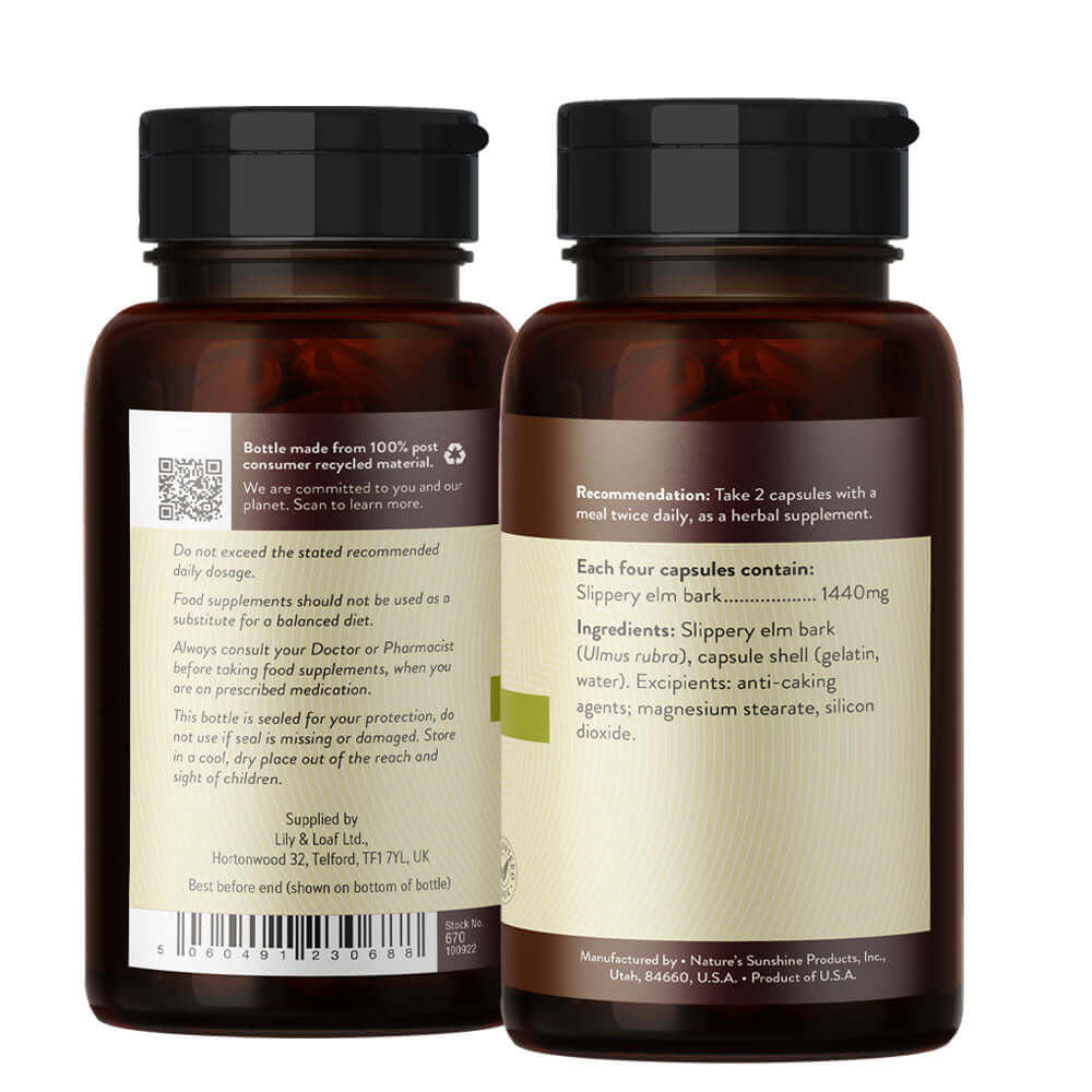 Slippery Elm label information