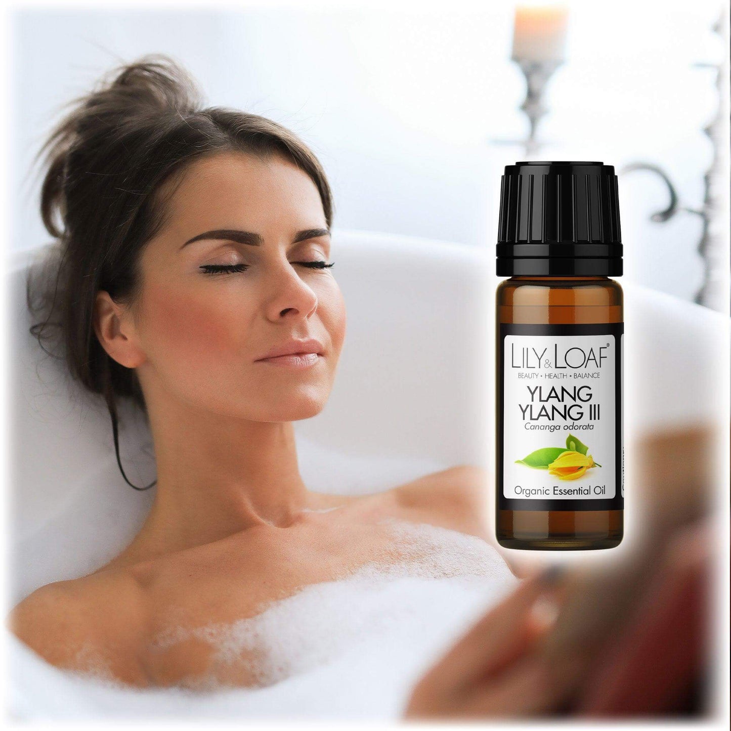 Ylang Ylang III 10ml (Organic) lady relaxing in bath