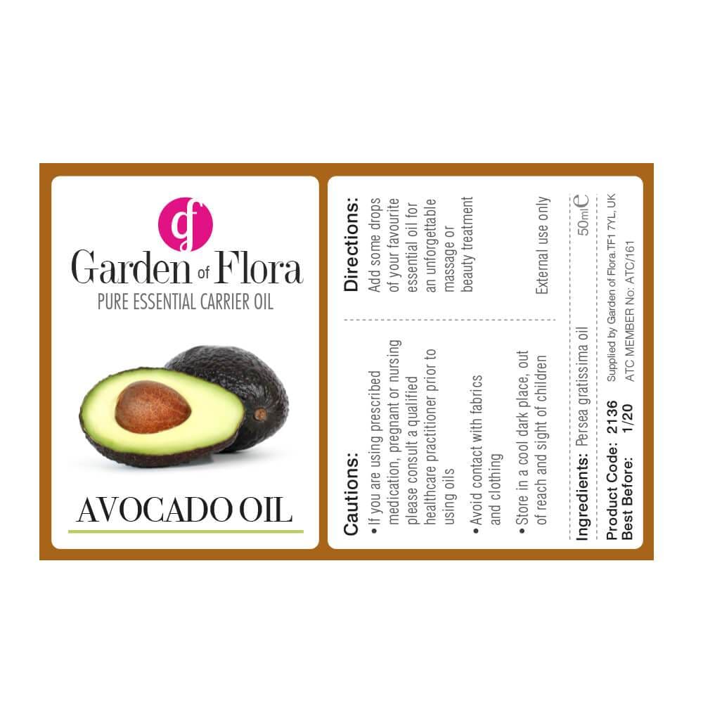 Garden of Flora - Avocado Pure Carrier Oil (50ml) - Carrier Oil