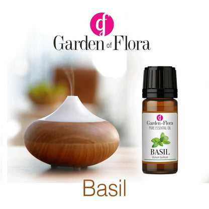 Garden of Flora - Basil Pure Essential Oil (10ml) - Essential Oil