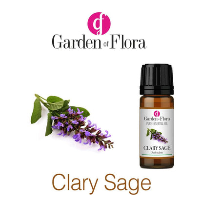 Garden of Flora - Clary Sage Pure Essential Oil (10ml) - Essential Oil