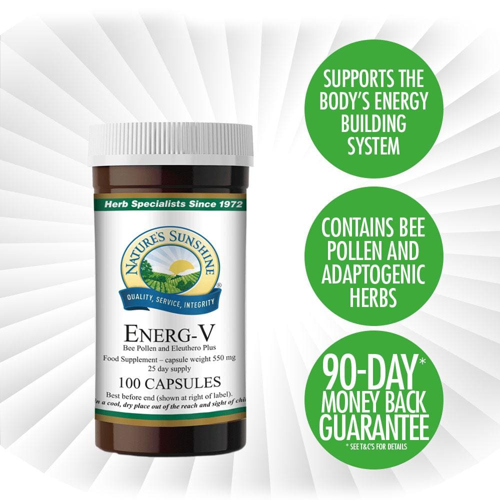 Nature’s Sunshine - Energ-V with Bee Pollen (100 Capsules) - Capsule