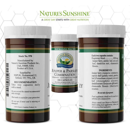 Nature’s Sunshine - Juniper and Parsley Combination (100 Capsules) - Capsule