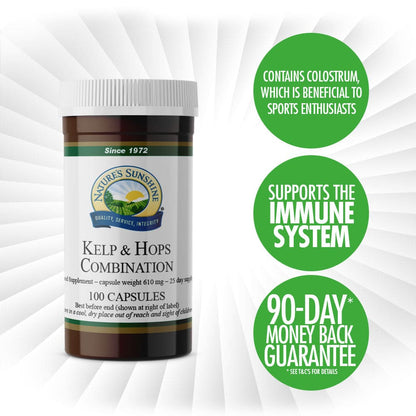 Nature’s Sunshine - Kelp and Hops Combination (100 Capsules) - Capsule