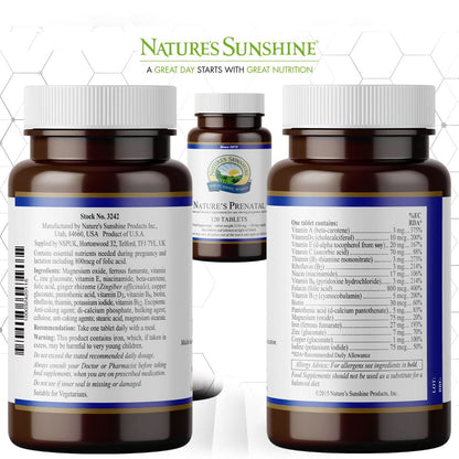 Nature’s Sunshine - Nature’s Prenatal (120 Tablets) - Tablet