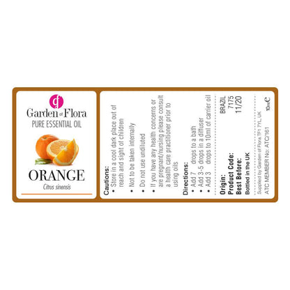 Garden of Flora - Orange Pure Essential Oil 10ml - Essential Oil