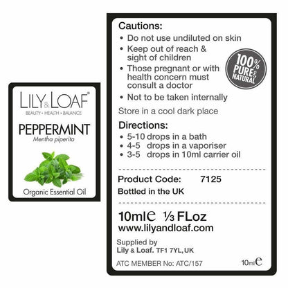 Lily & Loaf - Peppermint 10ml (Organic) - Essential Oil