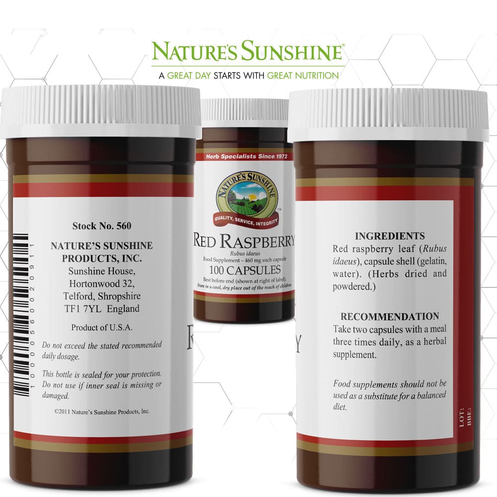 Nature’s Sunshine - Red Raspberry (100 Capsules) - Capsule