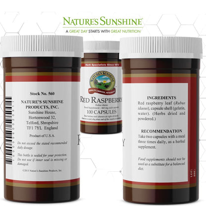 Nature’s Sunshine - Red Raspberry (100 Capsules) - Capsule