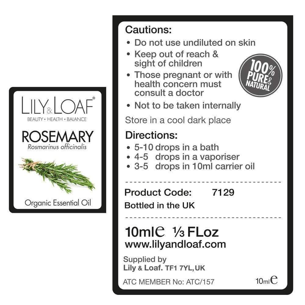 Lily & Loaf - Rosemary 10ml (Organic) - Essential Oil