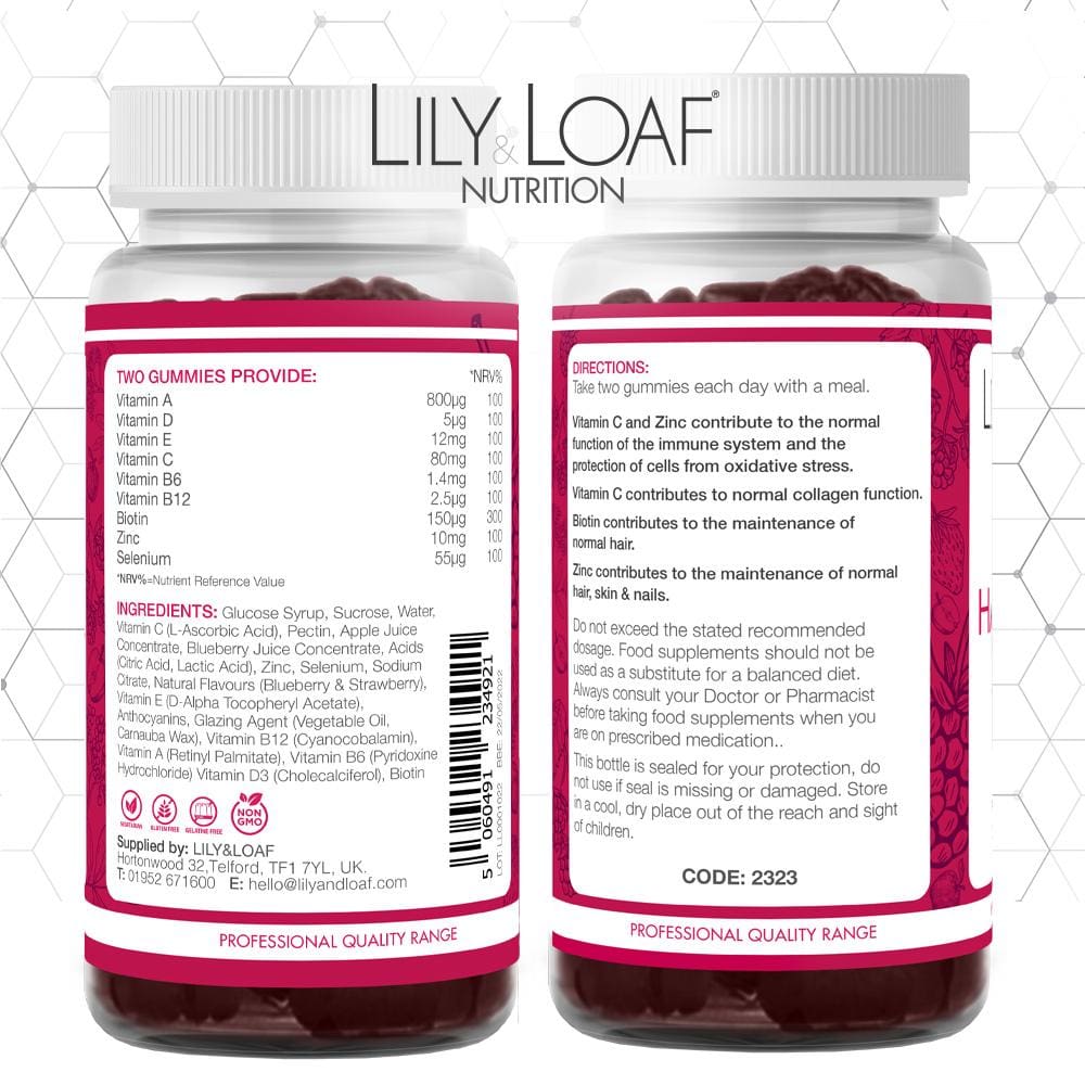 Lily and Loaf - Skin Hair & Nail Gummies (60) - Gummy