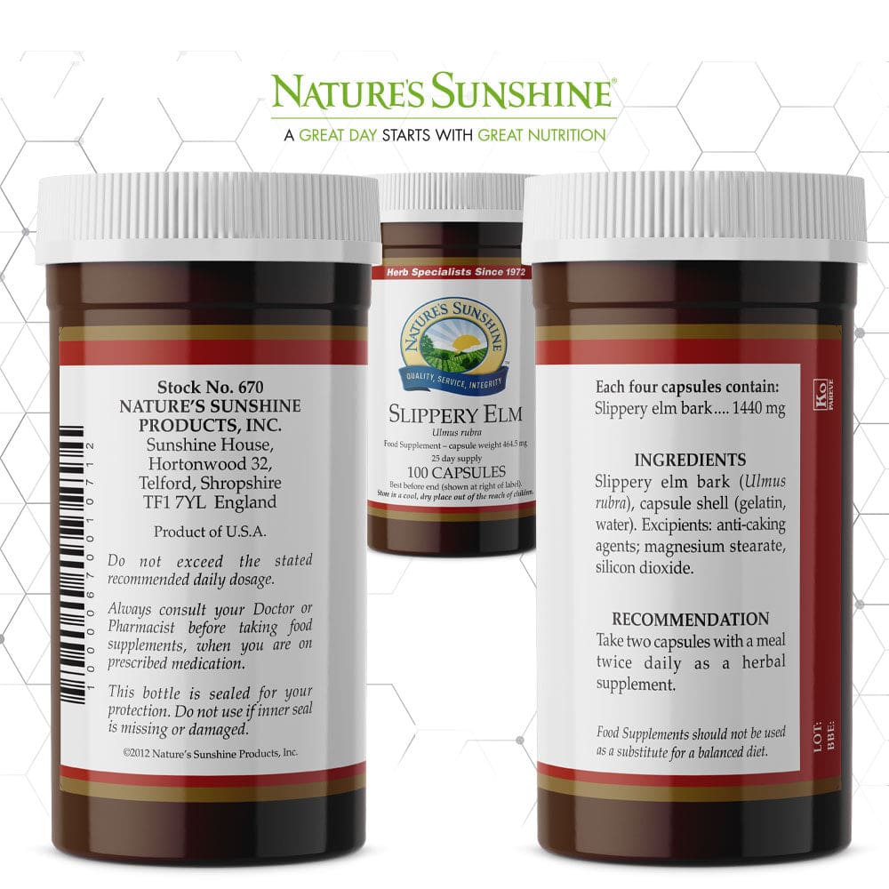 Nature’s Sunshine - Slippery Elm (100 Capsules) - Capsule