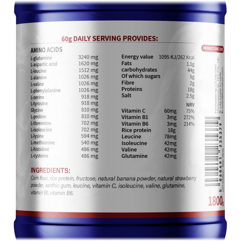 Acti-Fit - Super-Mass Gainer - Strawberry & Banana 1800g - Powder