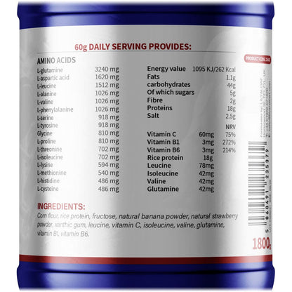 Acti-Fit - Super-Mass Gainer - Strawberry & Banana 1800g - Powder