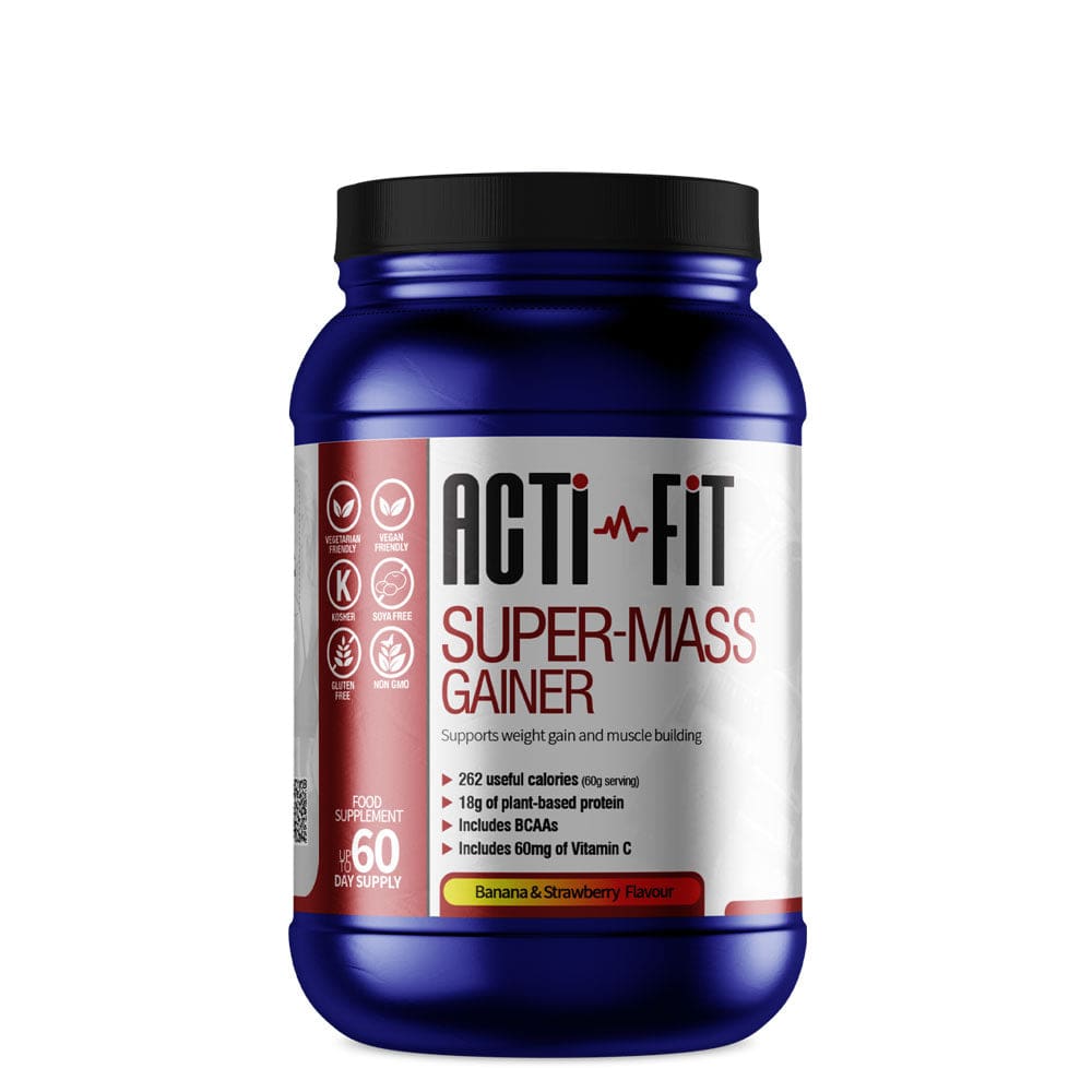 Acti-Fit - Super-Mass Gainer - Strawberry & Banana - Powder