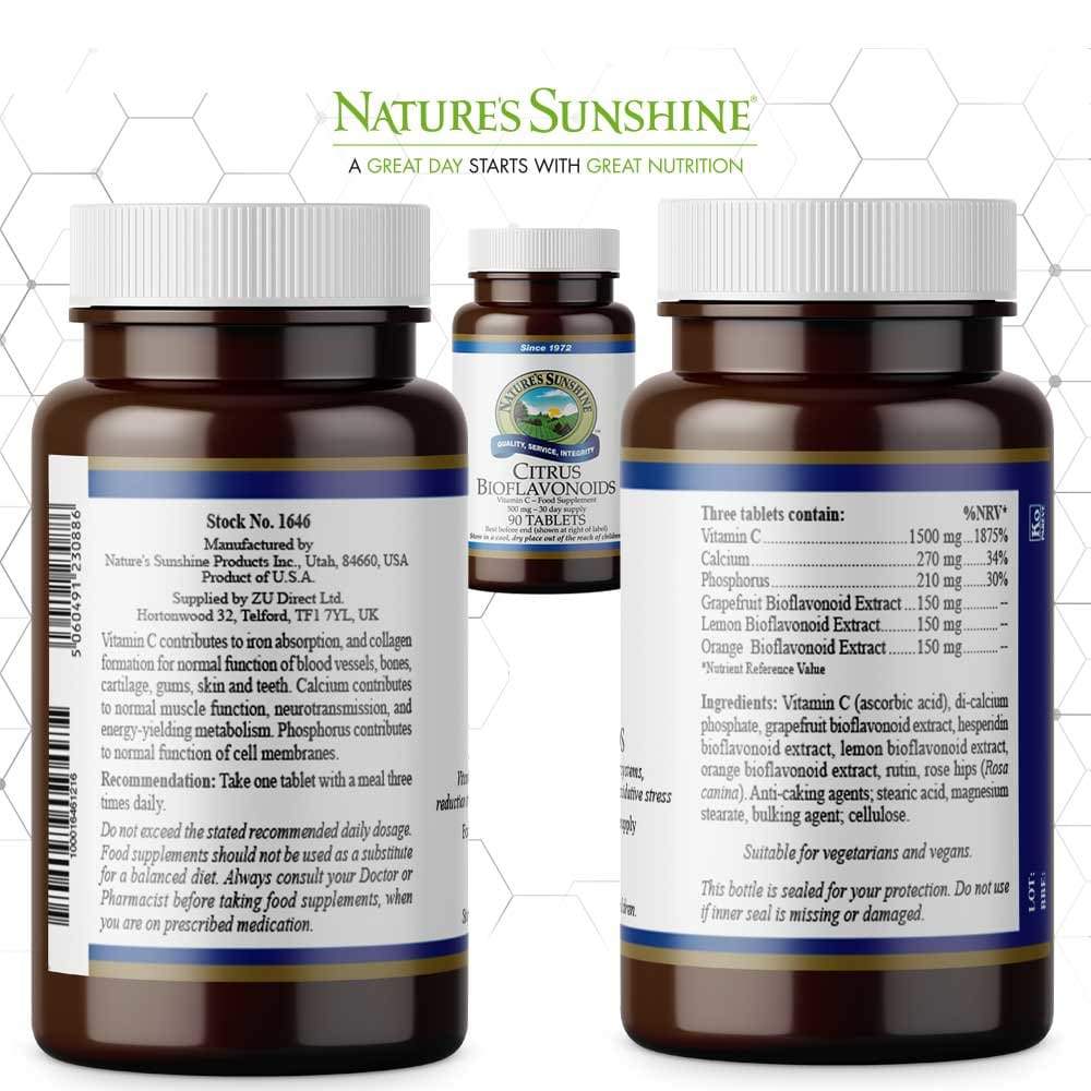 Nature’s Sunshine - Vitamin C with Citrus Bioflavonoids (90 Tablets) - Capsule