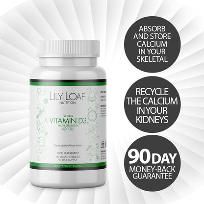 Lily and Loaf - Vitamin D3 High Strength (Vegan) - Tablet