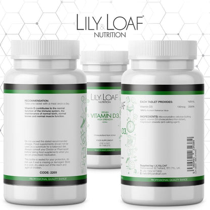 Lily and Loaf - Vitamin D3 High Strength (Vegan) - Tablet